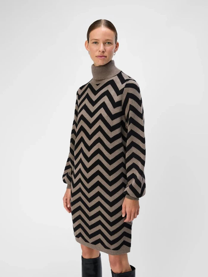 OBJRAY L/S KNIT ROLLNECK DRESS