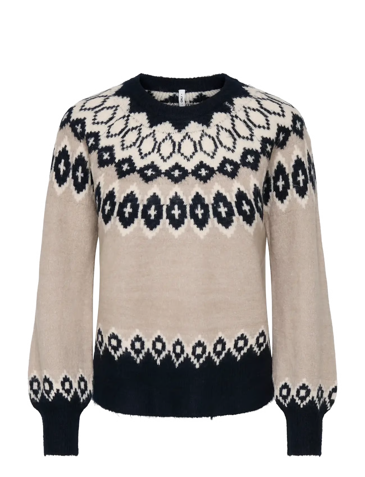 ONLRUSTY LS FAIR ISLE O-NECK