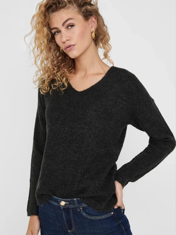 ONLCAMILLA V-NECK L/S PULLOVER KNT