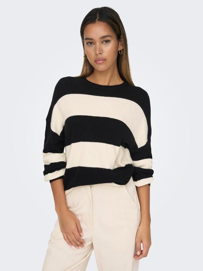 ONLATIA L/S STRIPE PULLOVER KNT