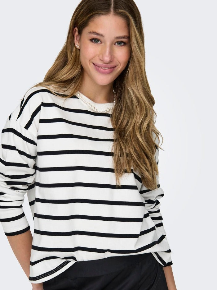 ONLSOPH L/S STRIPE TOP JRS