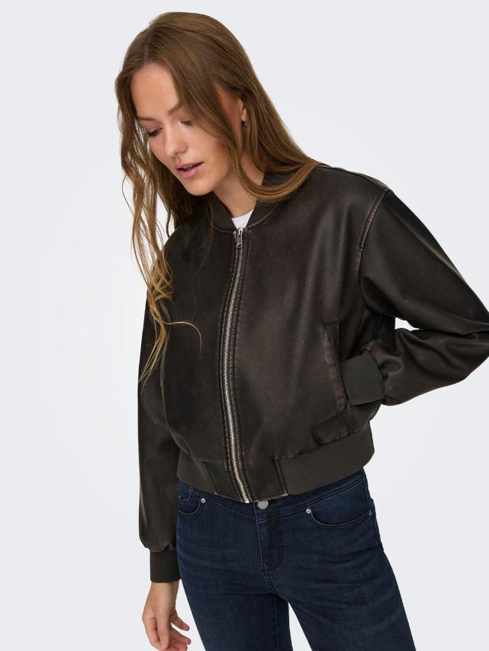 ONLJANE FAUX LEATHER WASHED BOMBER