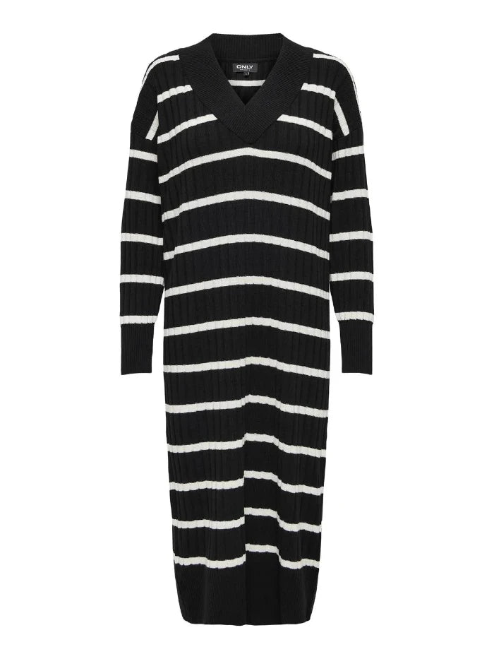 ONLNEW TESSA L/S MIDI V DRESS