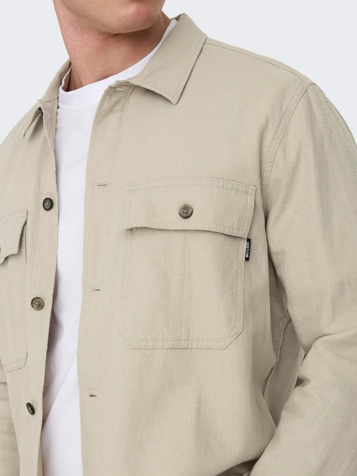 ONSKENNET LINEN OVERSHIRT