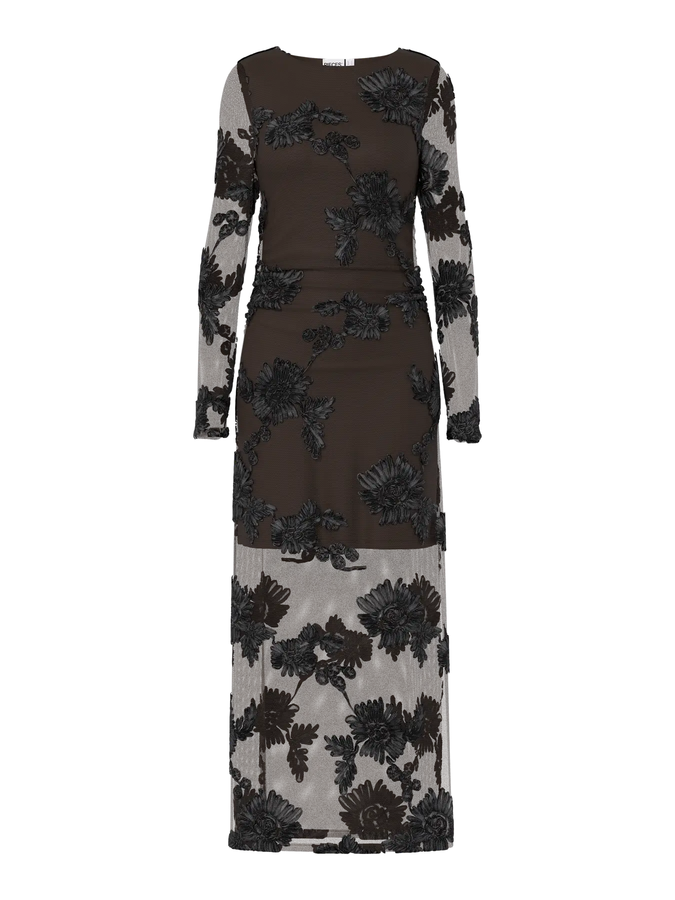 PCOFFIA LS O-NECK ANKLE DRESS