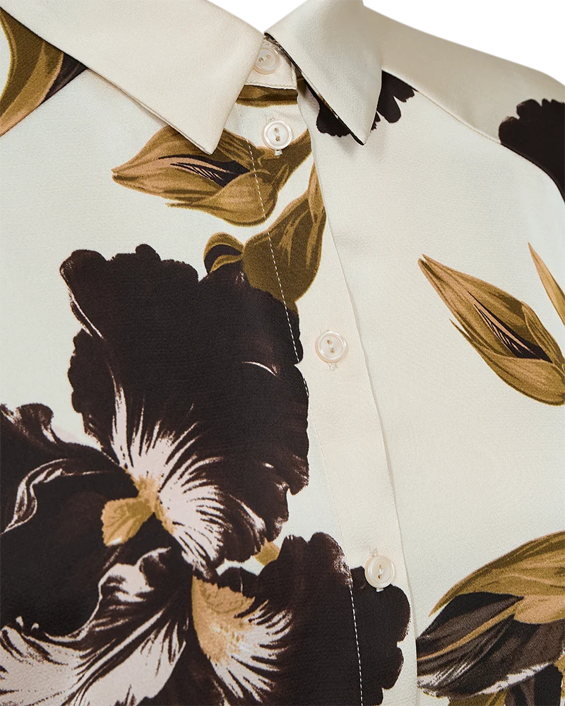 FQZILA  SHIRT - BEIGE AND BROWN