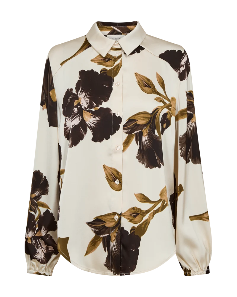 FQZILA  SHIRT - BEIGE AND BROWN