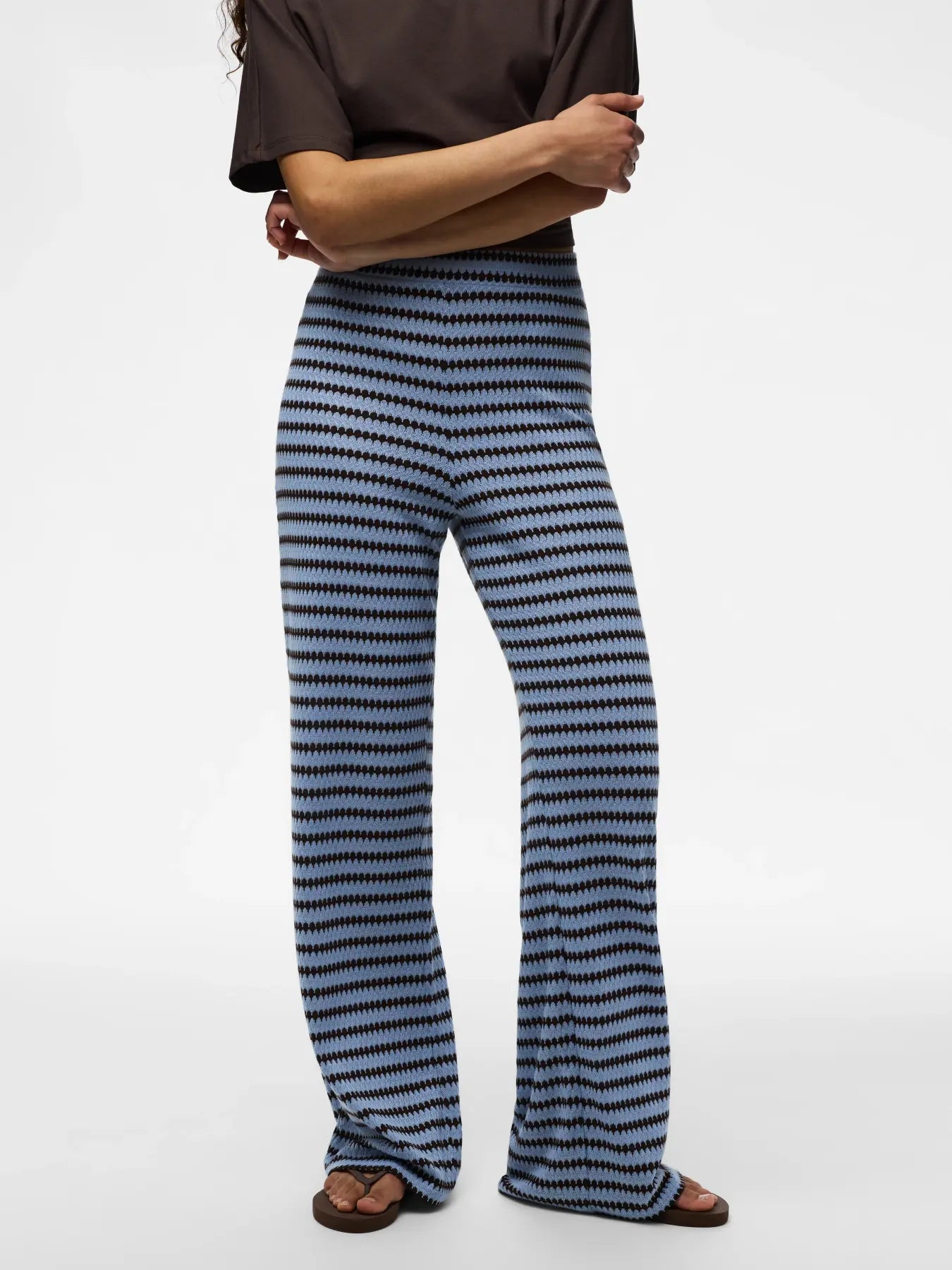 PCJEYA HW WIDE KNIT PANT