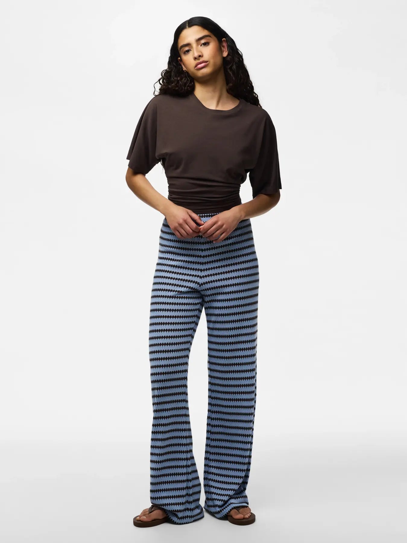 PCJEYA HW WIDE KNIT PANT