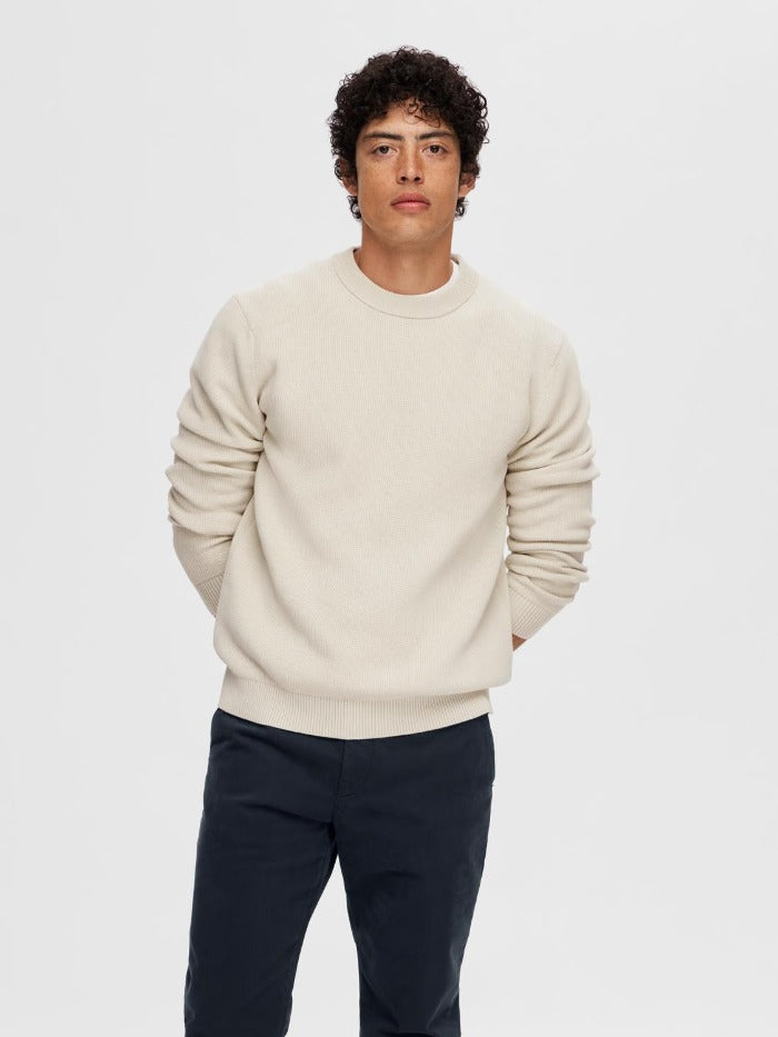 SLHDANE KNIT STRUCTURE CREW NECK