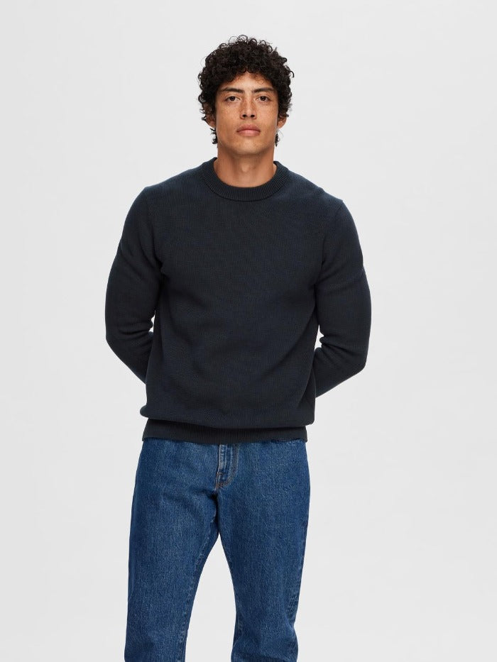 SLHDANE KNIT STRUCTURE CREW NECK