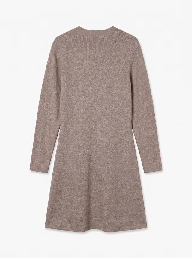 VMDOFFYJAQUARD LS V-NK BUTTON DRESS