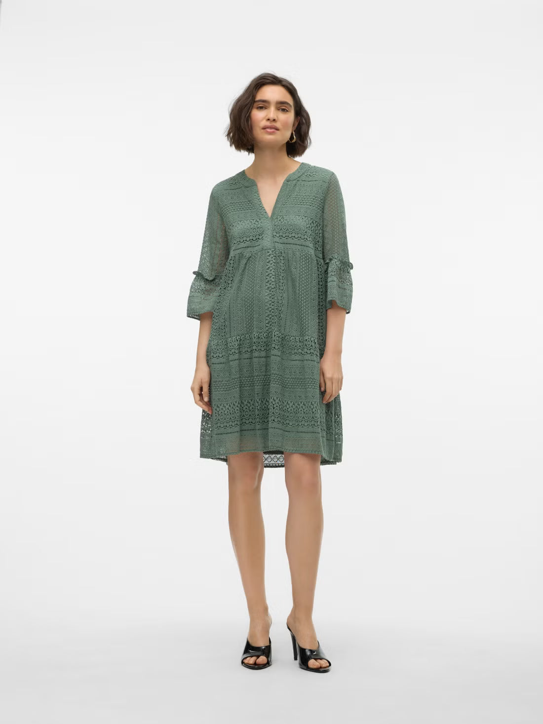 VMHONEY LACE 3/4 V-NECK TUNIC