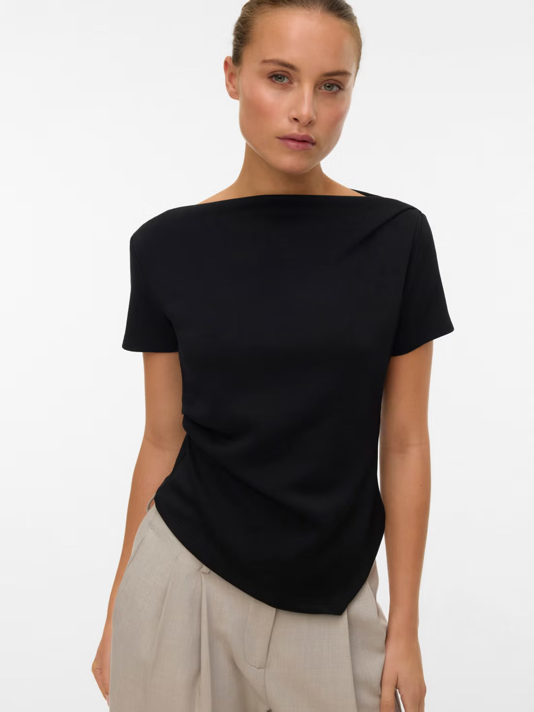 VMNELLI SS BOATNECK SHORT TOP JRS