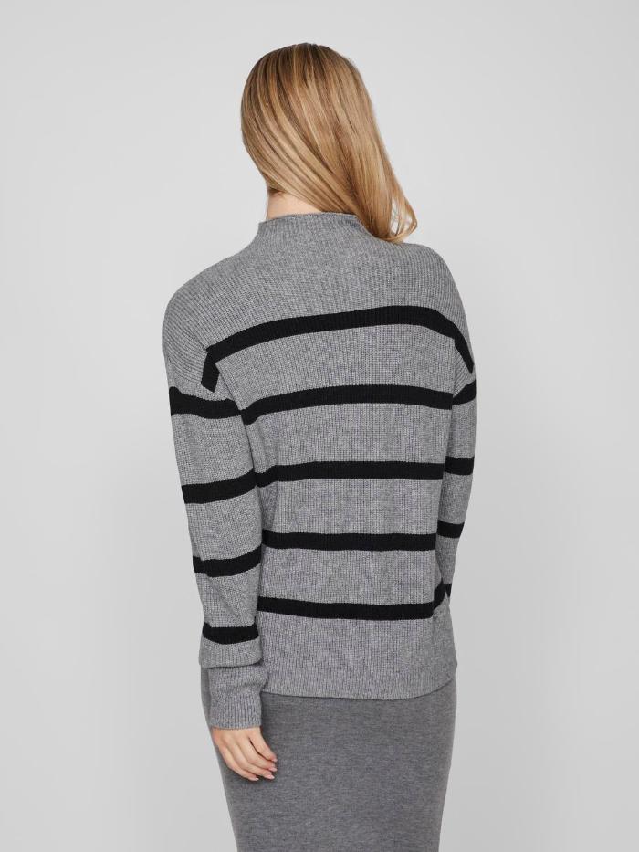 VIRIL MOCK NECK L/S KNIT RIB TOP