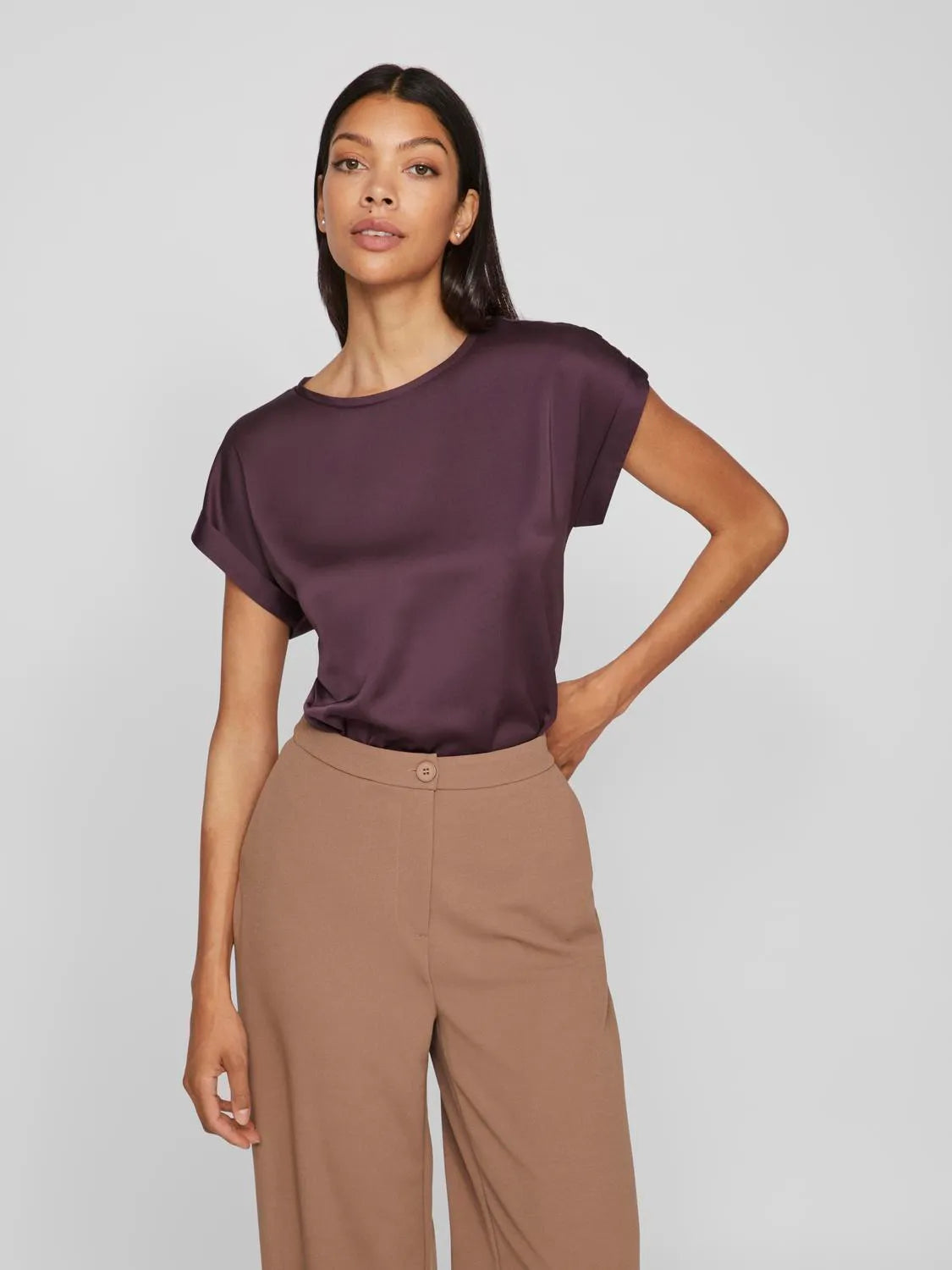 VIELLETTE SATIN TOP