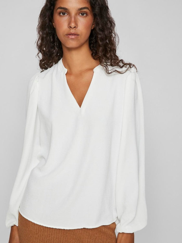 VIRELLA V-NECK L/S TOP