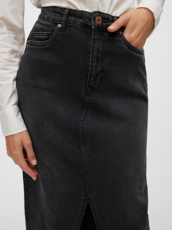 VMVERI HR CALF DENIM SKIRT