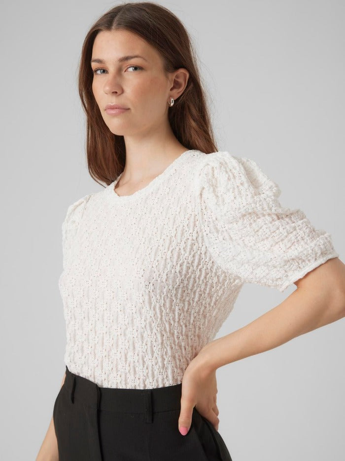 VMFLOWER SS PUFF SLEEVE TOP