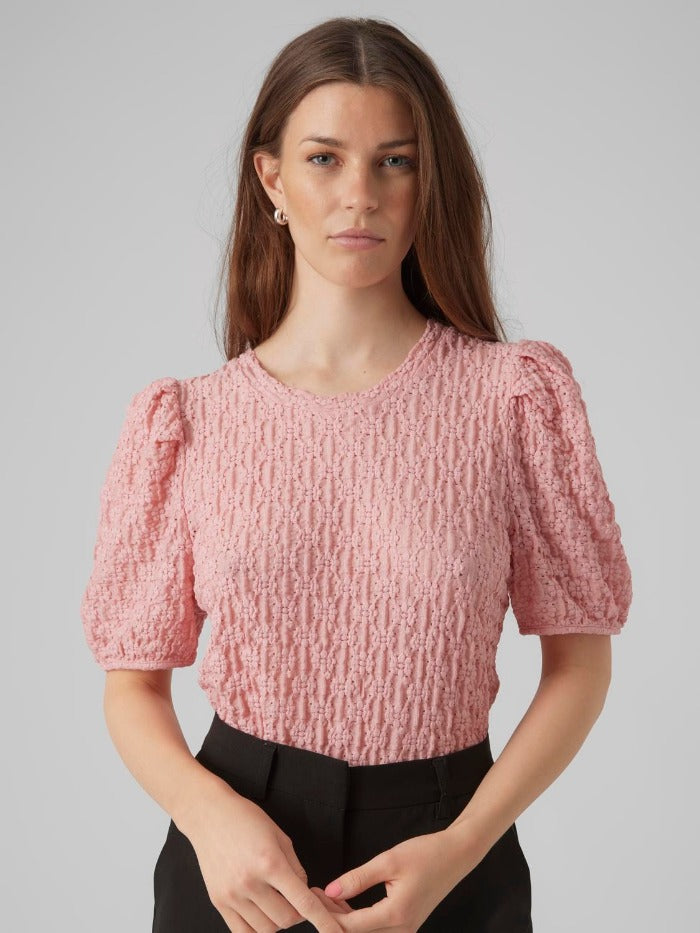 VMFLOWER SS PUFF SLEEVE TOP