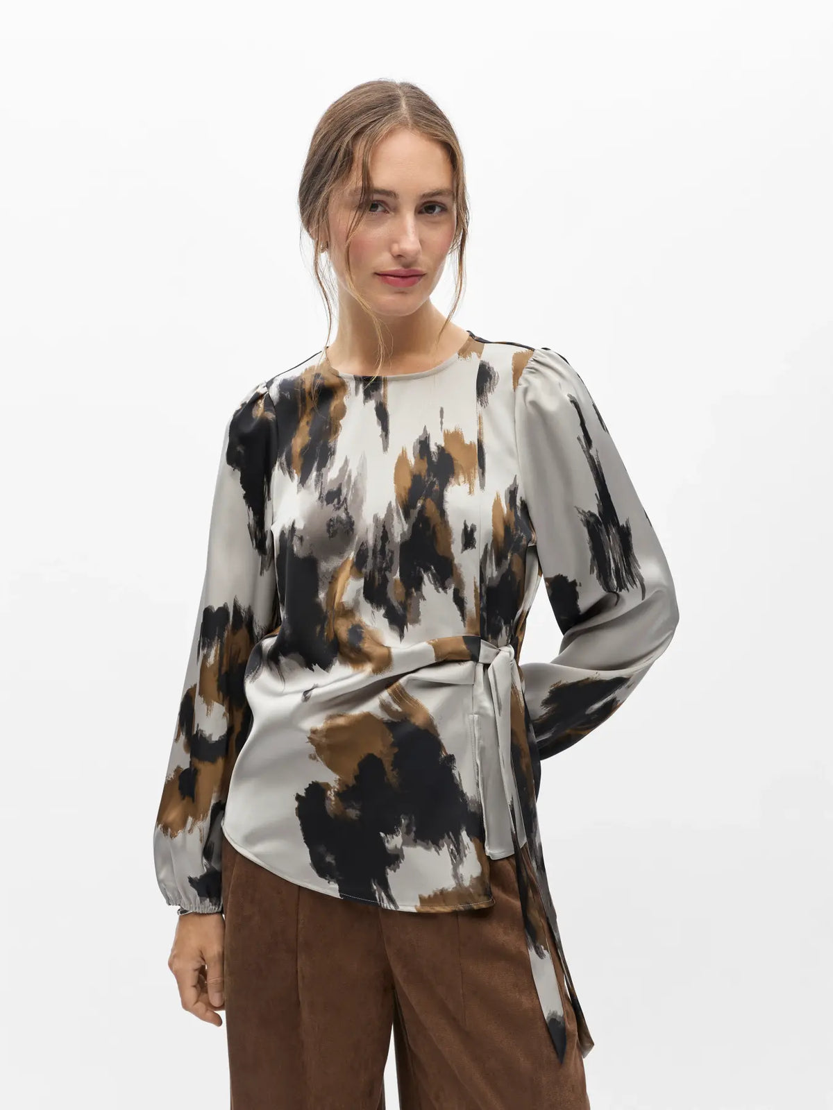 OBJCHILLI L/S RE O-NECK TOP
