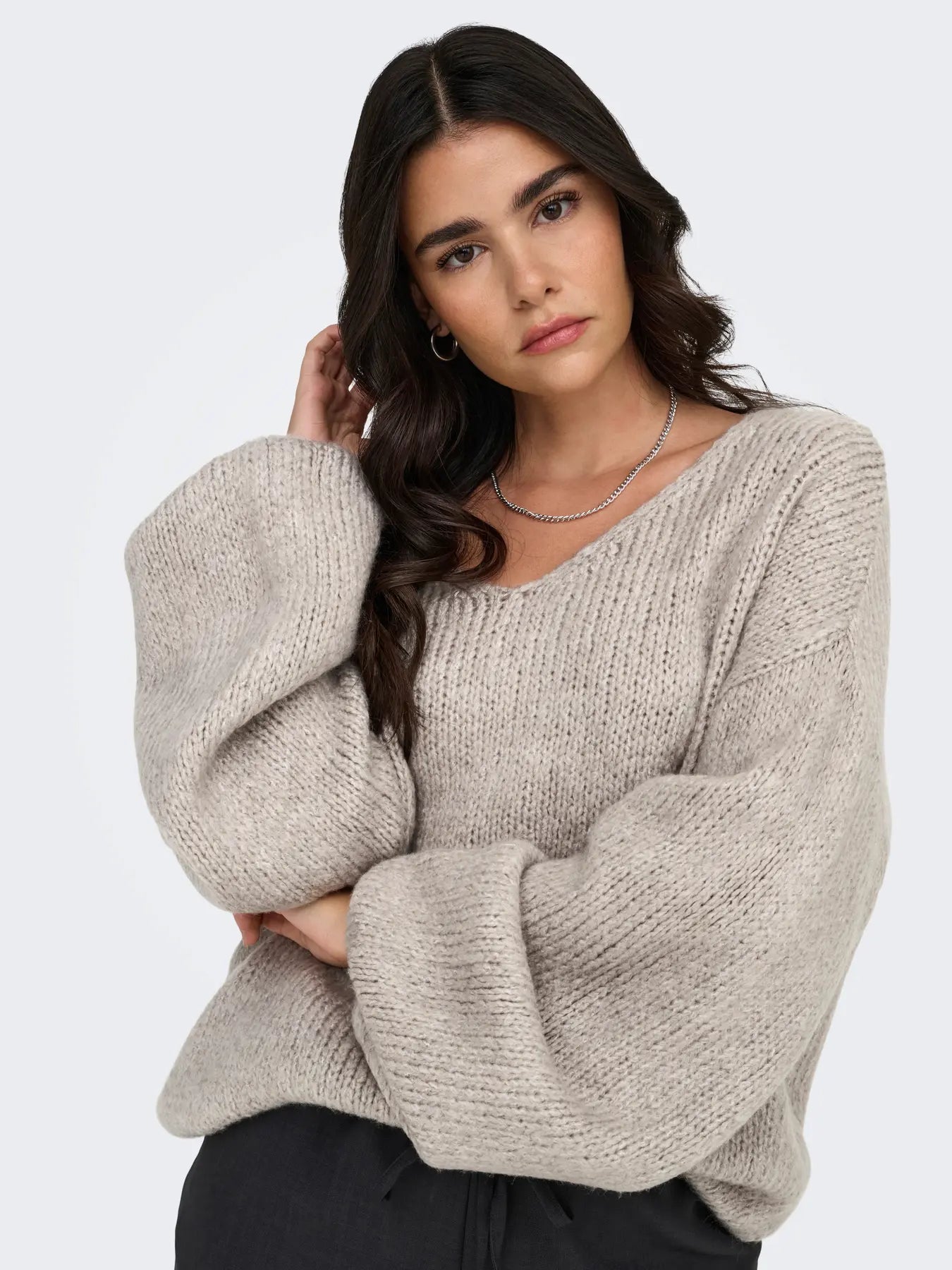 JDYDINEA L/S REVERSIBLE PULLOV. KNT