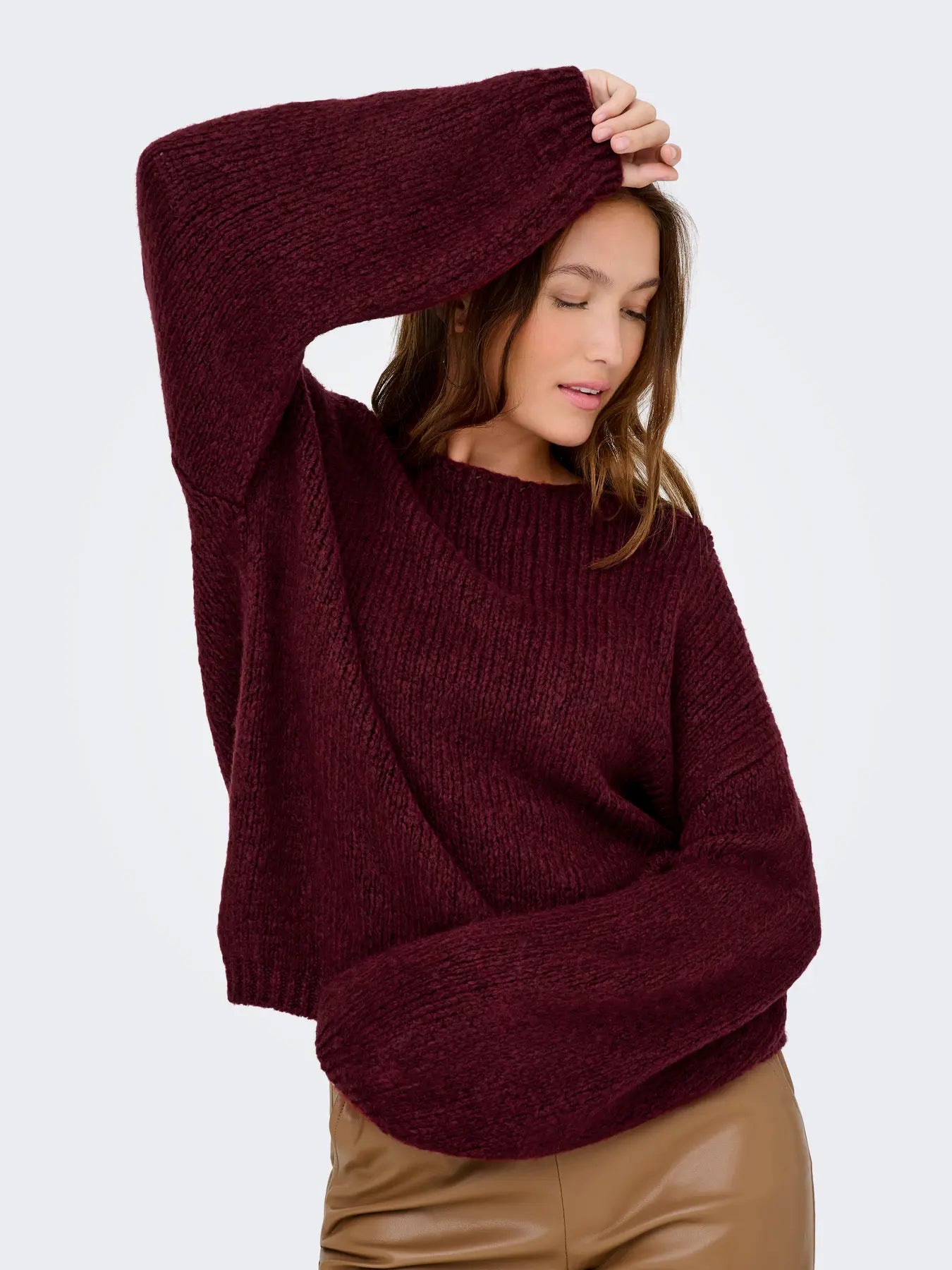 JDYDINEA L/S REVERSIBLE PULLOV. KNT