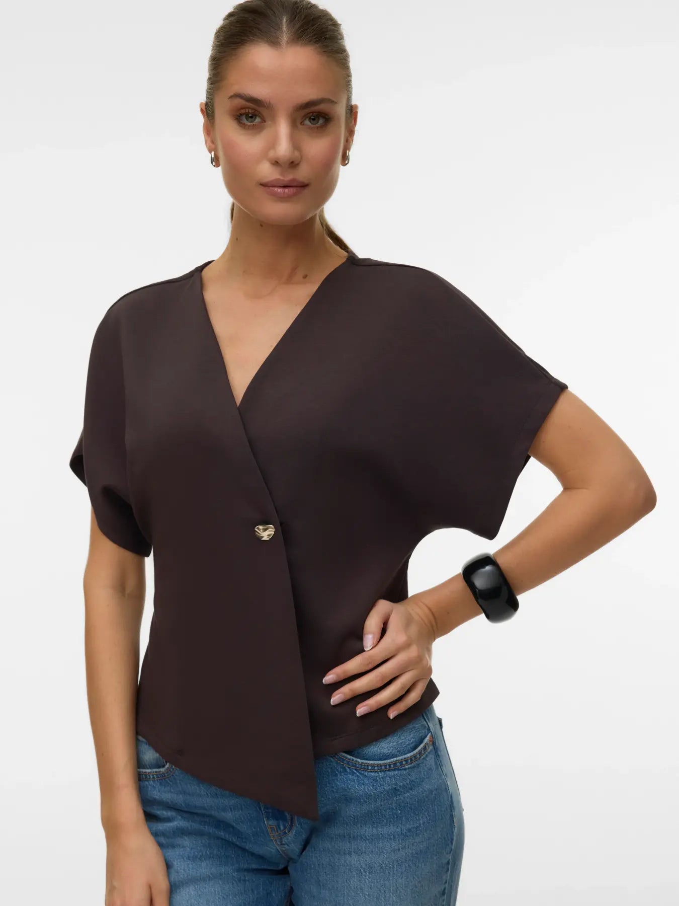 VMSMILLA SONJA SS V-NECK TOP